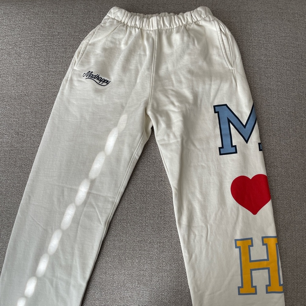 Madhappy alumni universal sweatpant in bone/cream, XS